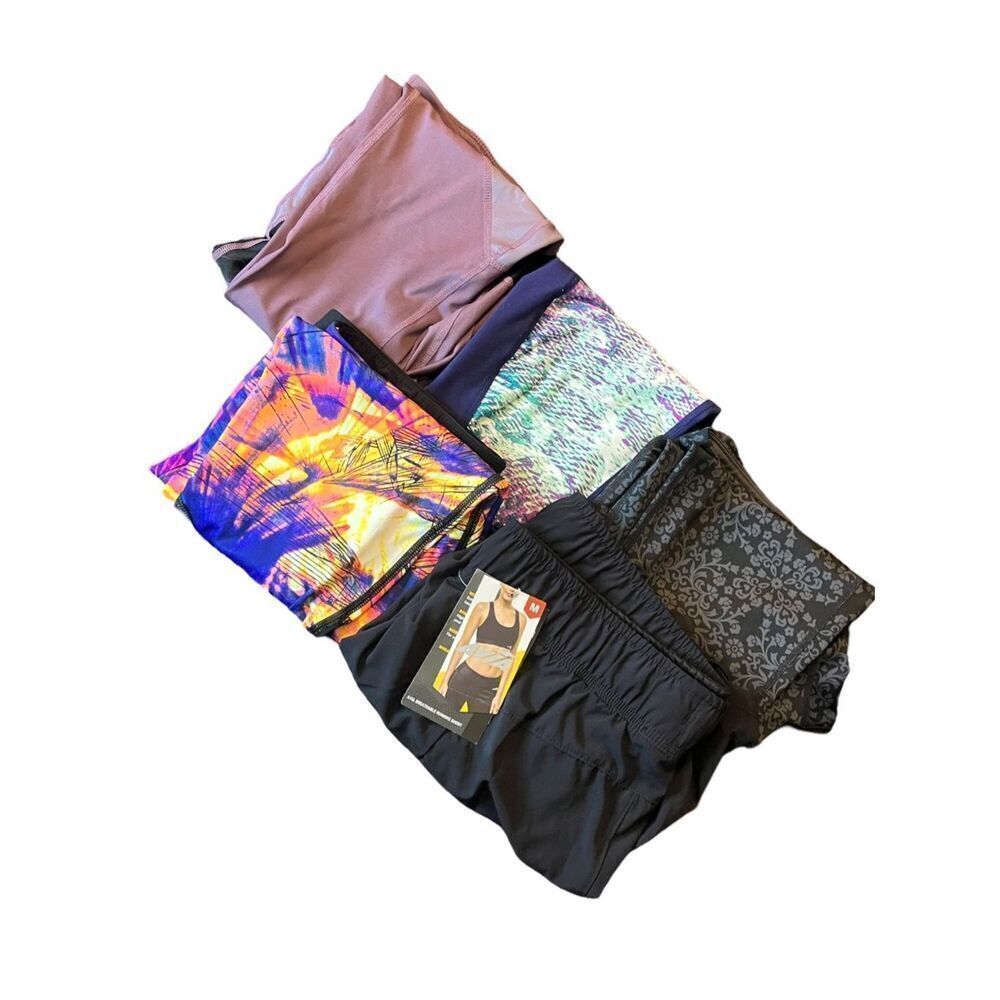 Athleisure Lot Leggings x 4 NWT Running Shorts x 1 Fabletics Yogalicious Avis ++